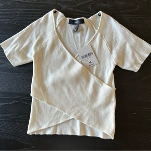 New Ivory short sleeve crop top by Forever 21.